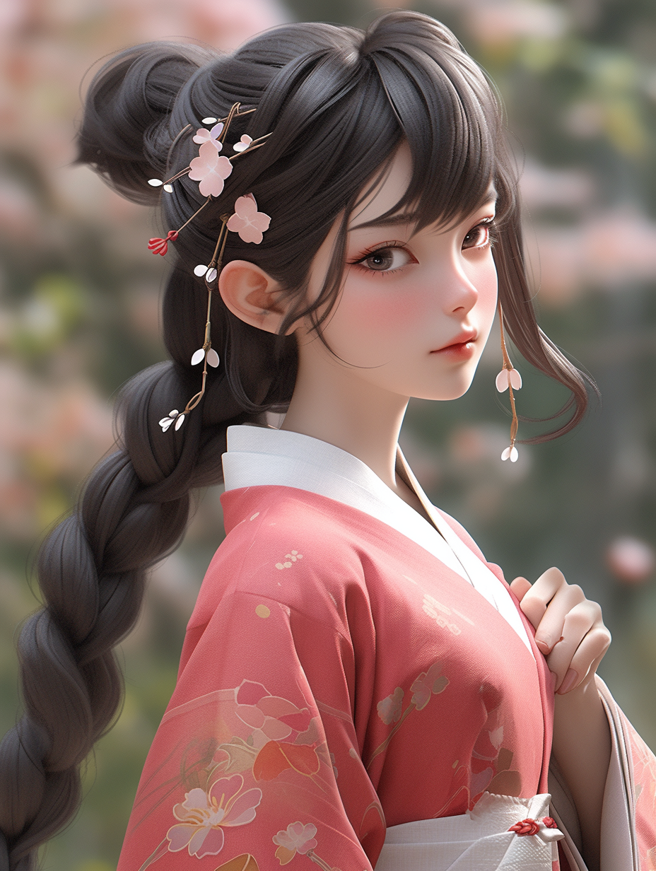 3D可爱女孩图片免费下载