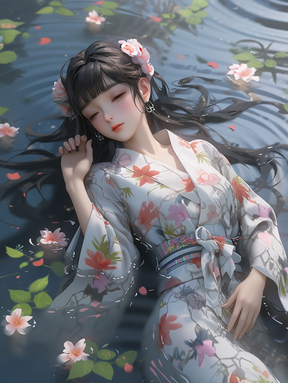 AI绘画国风美人图片