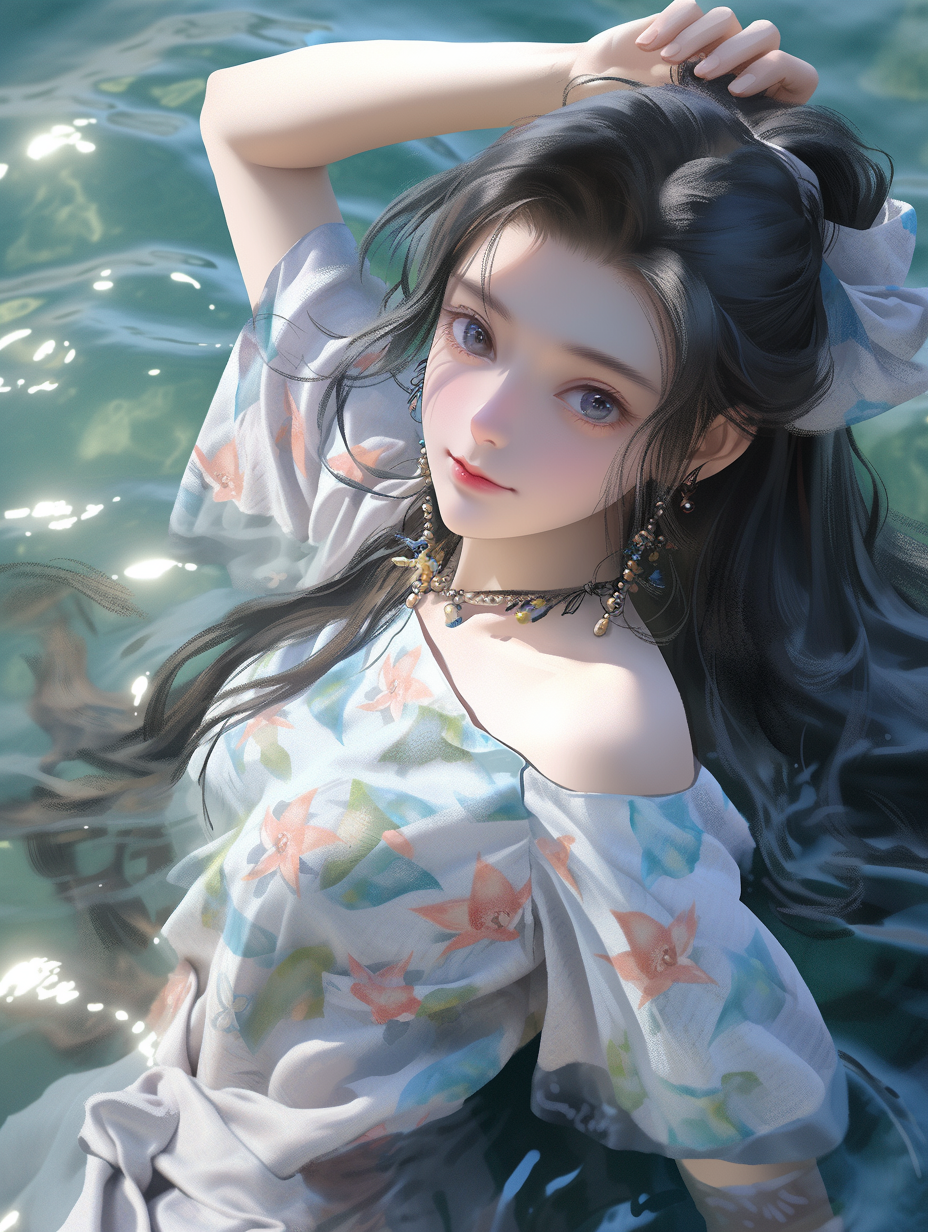 3D可爱国风美人图片免费下载