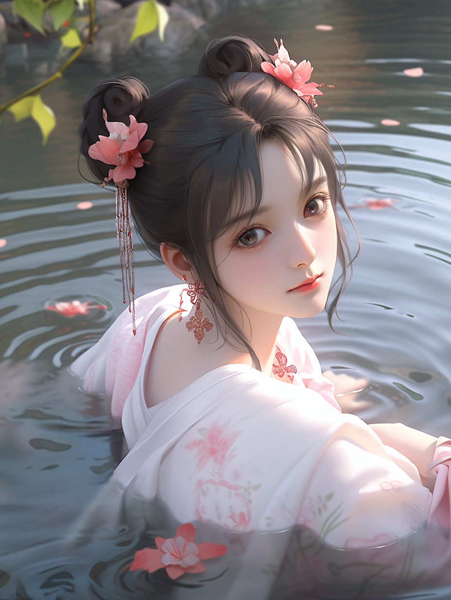 AI绘画国风美人图片