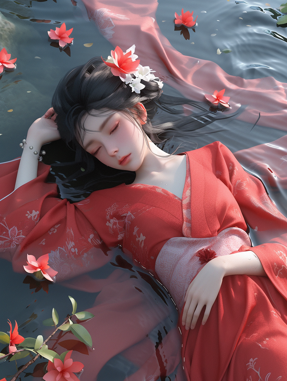 AI绘画国风美人图片