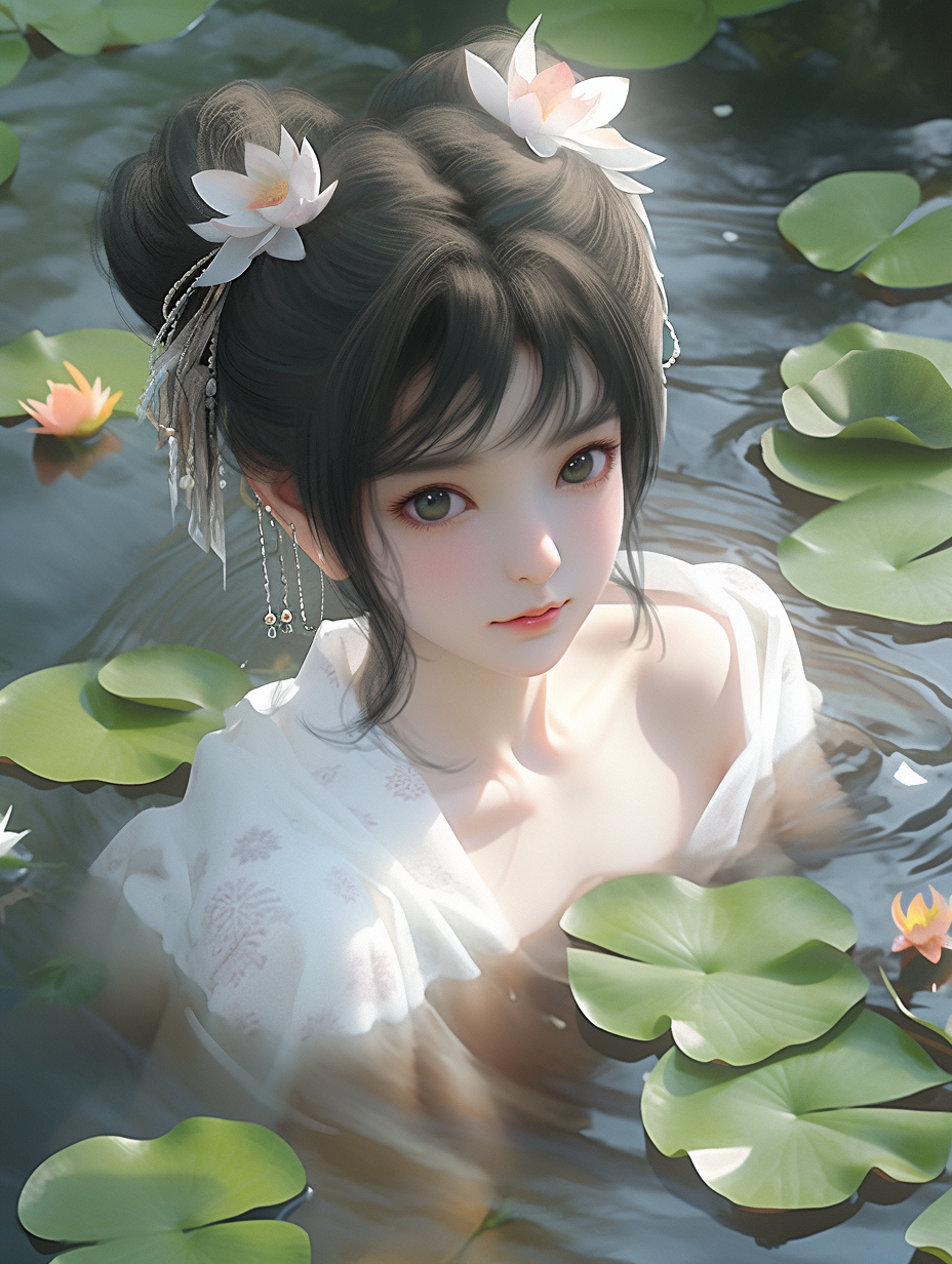 AI绘画国风美人图片