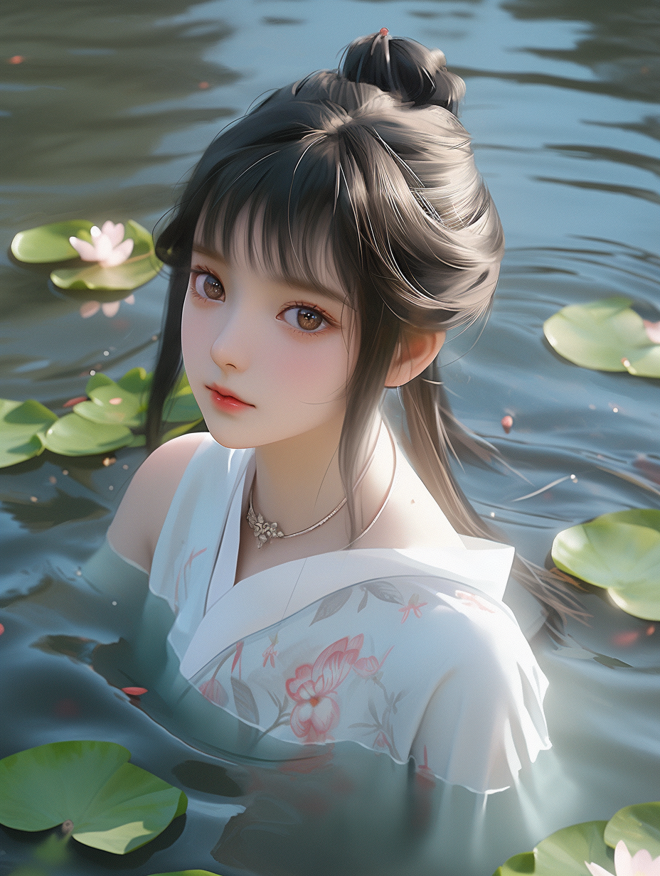 3D可爱国风美人图片免费下载