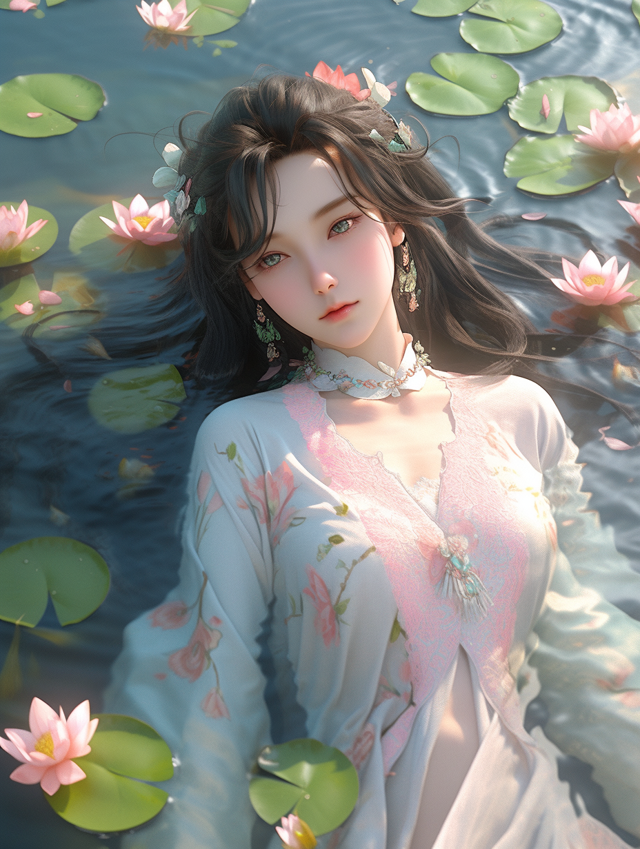 3D可爱国风美人图片免费下载