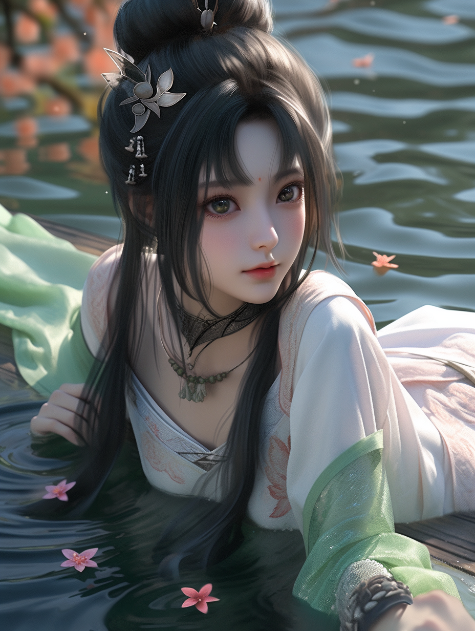 3D可爱国风美人图片免费下载