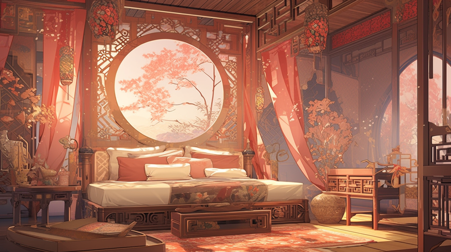 AI绘画仙侠古风背景图片