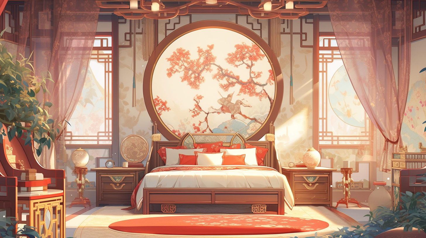 AI绘画仙侠古风背景图片