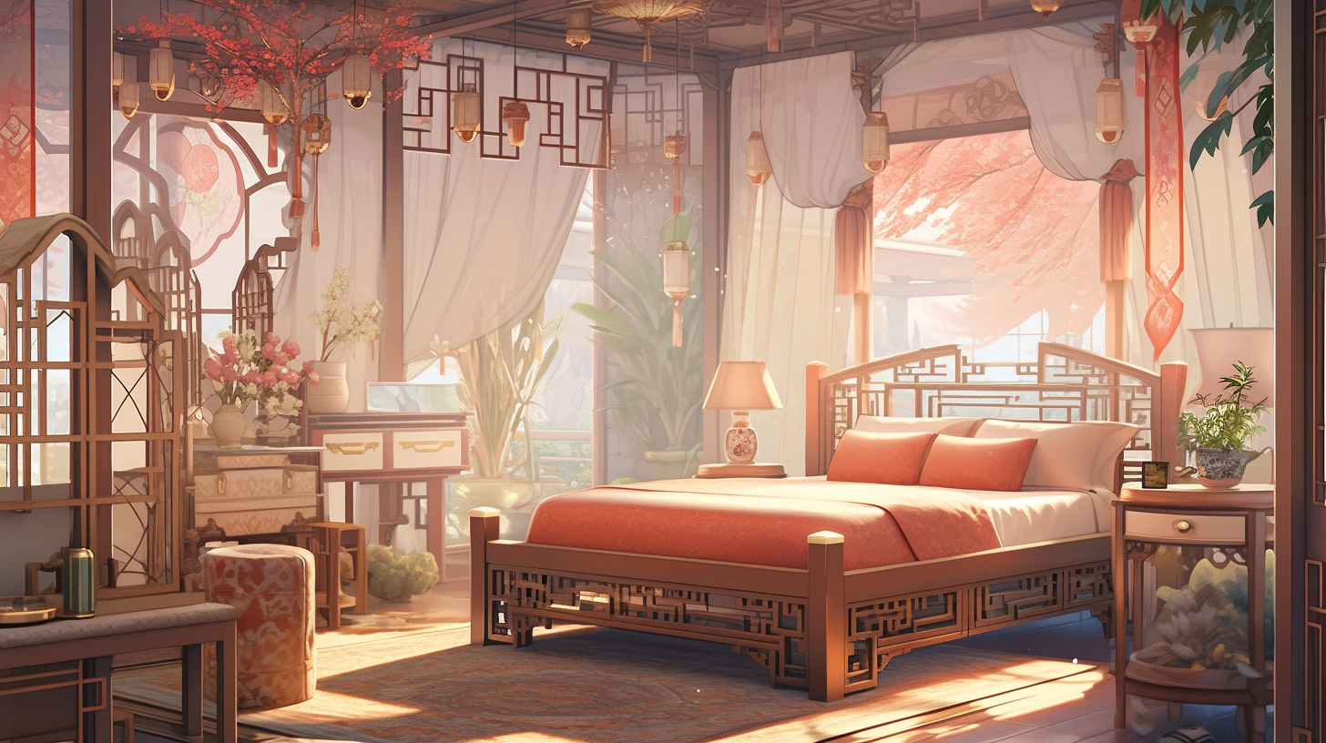 AI绘画仙侠古风背景图片