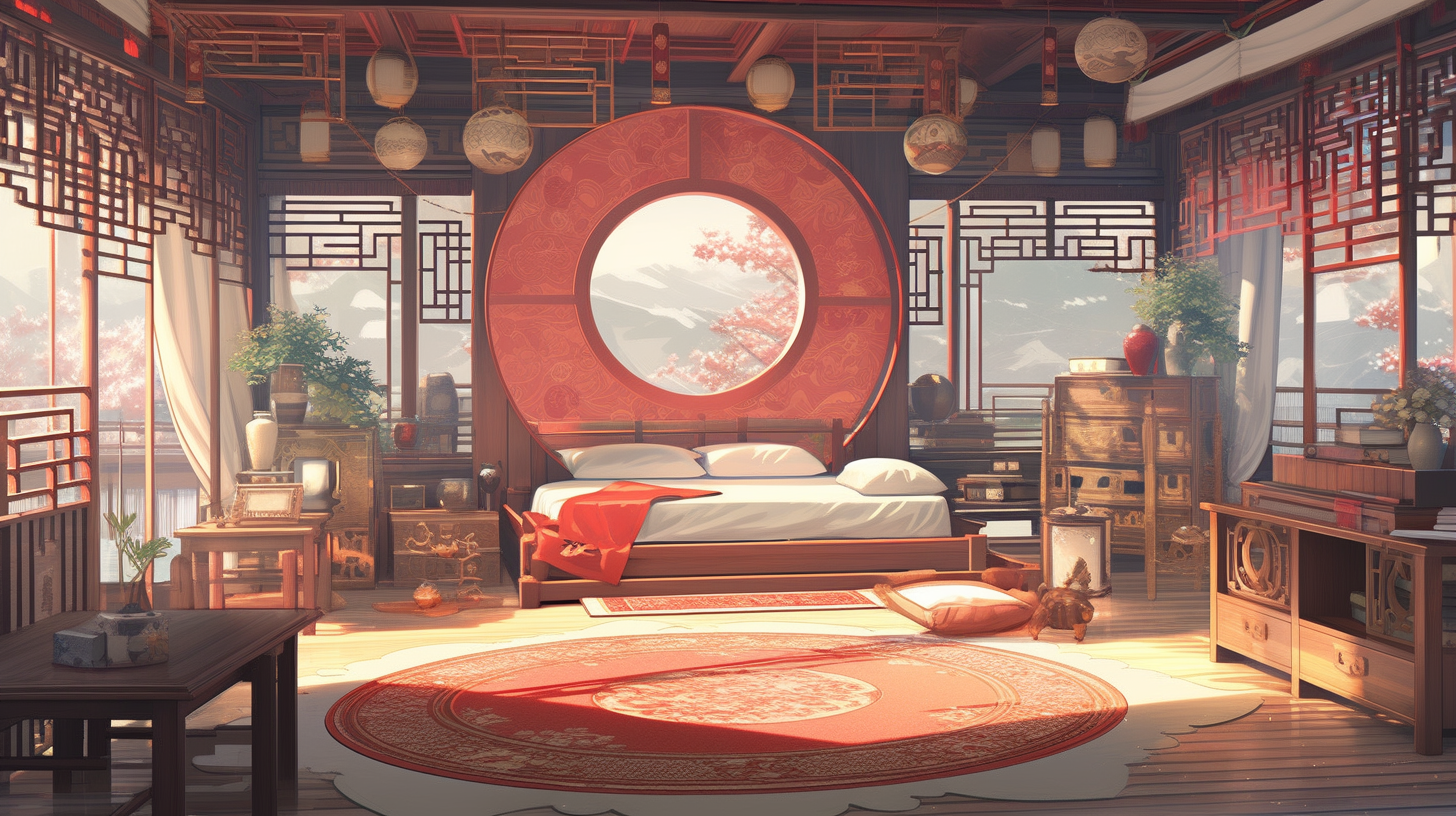 AI绘画仙侠古风背景图片