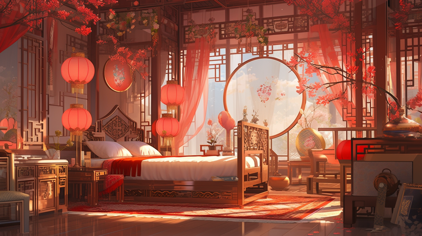 AI绘画仙侠古风背景图片