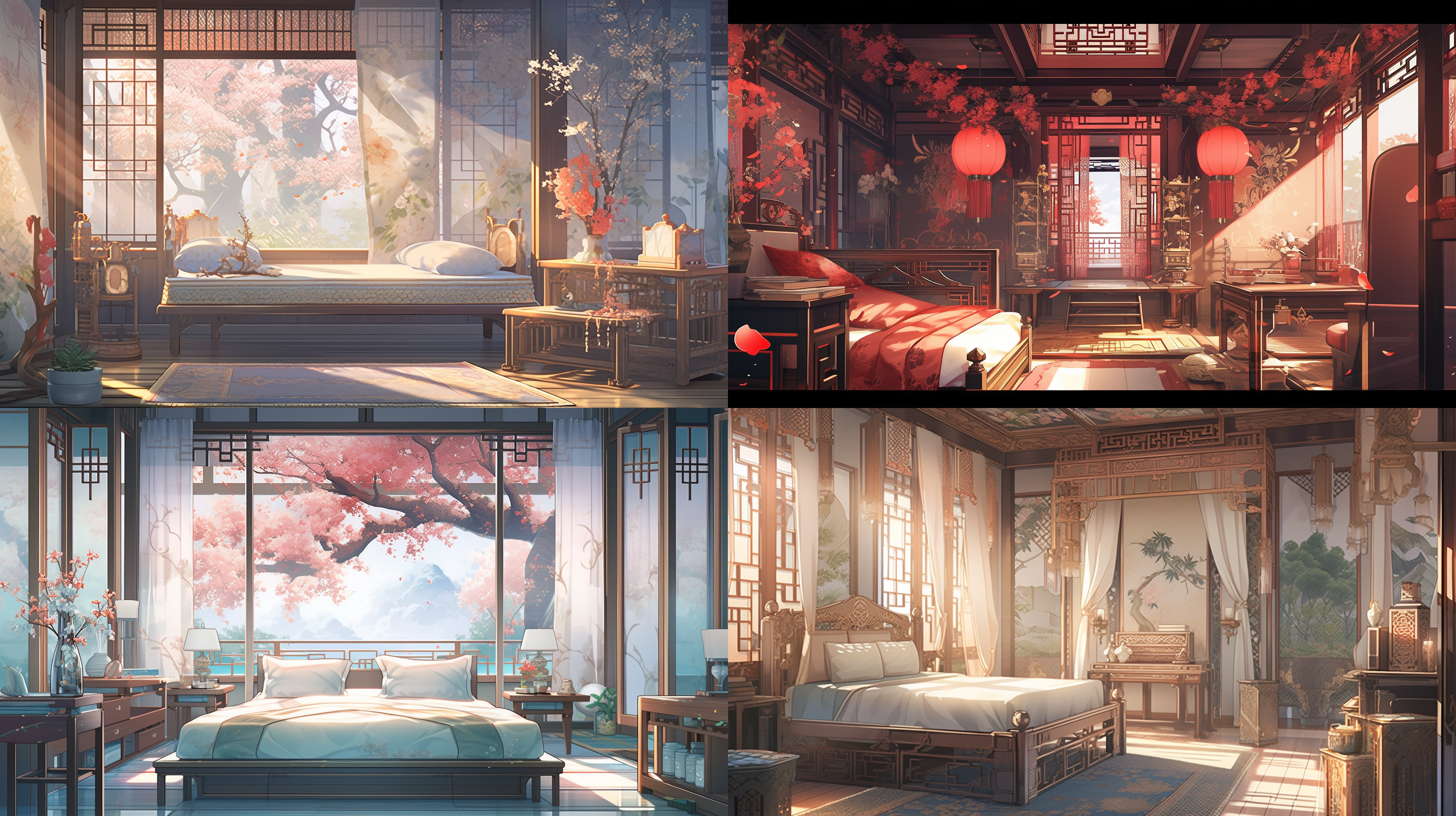 AI绘画仙侠古风背景图片