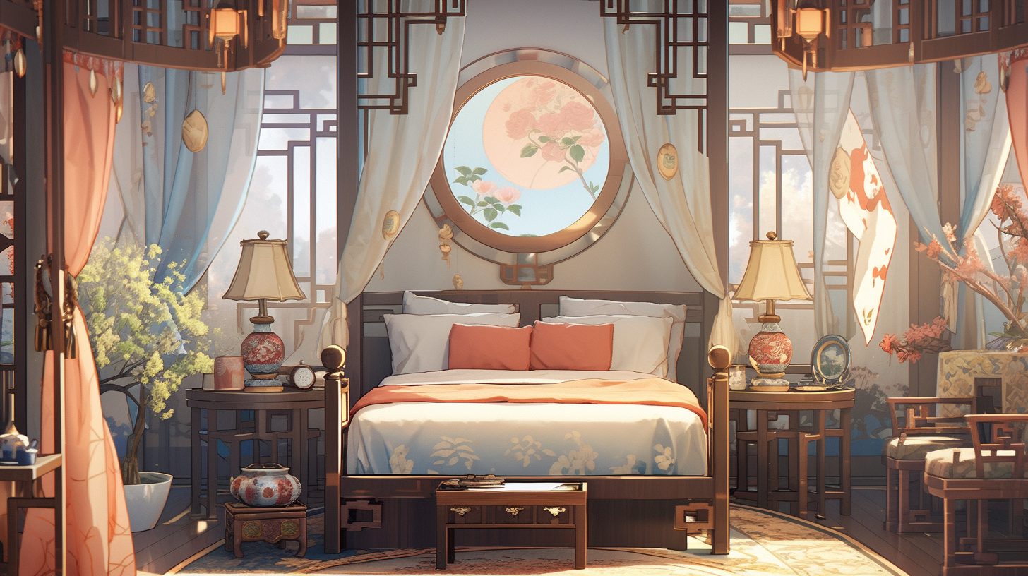 AI绘画仙侠古风背景图片