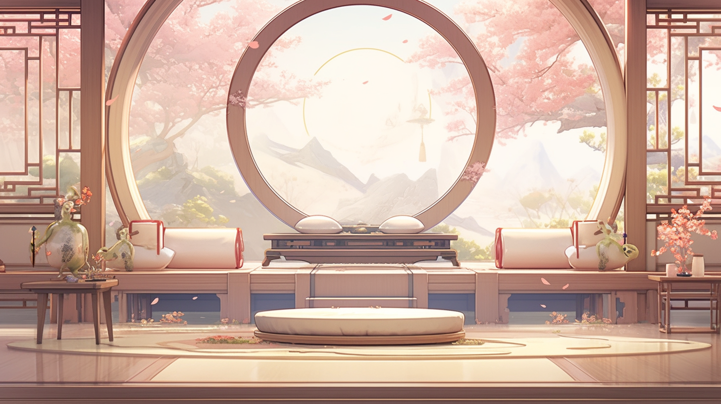 AI绘画仙侠古风背景图片