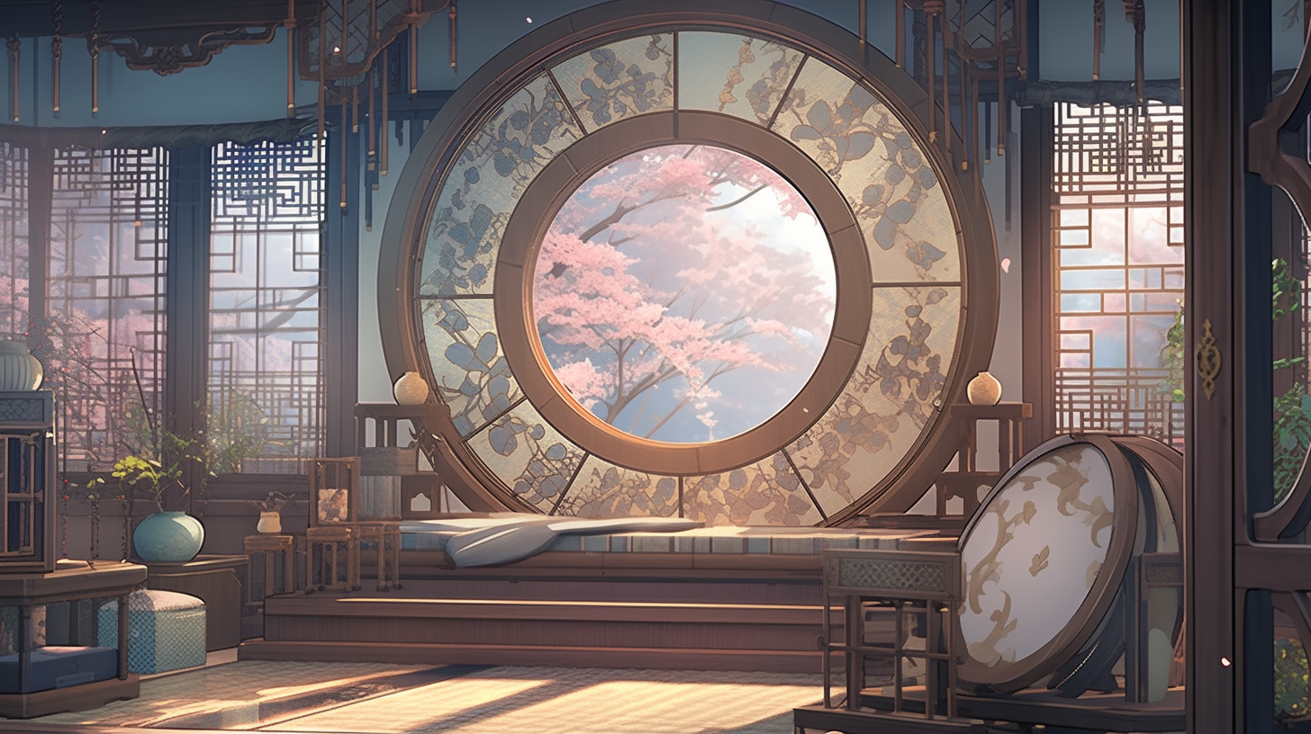 AI绘画仙侠古风背景图片