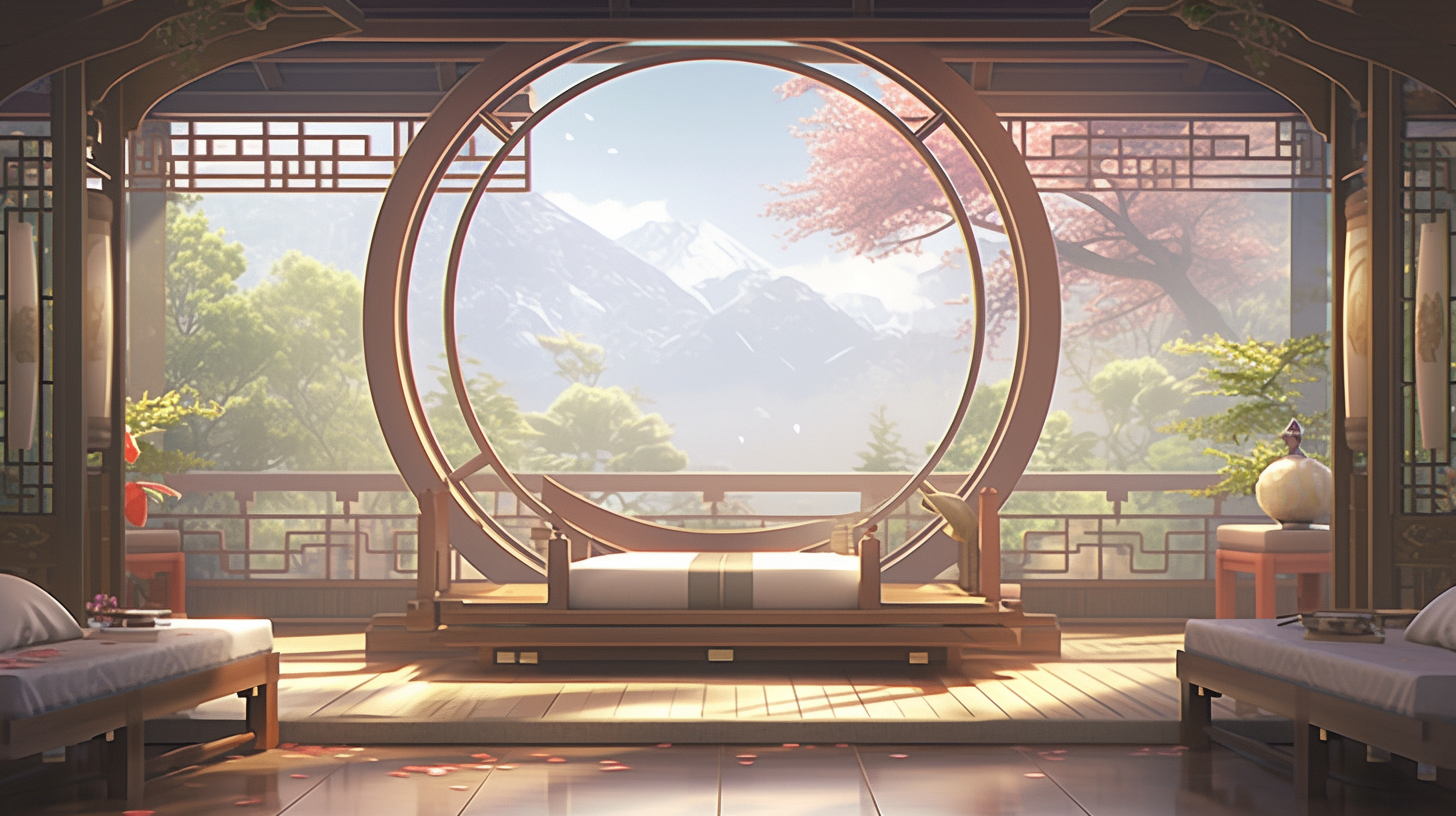 AI生成仙侠古风背景图片免费下载