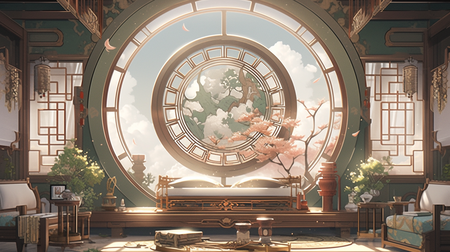 AI生成仙侠古风背景图片免费下载