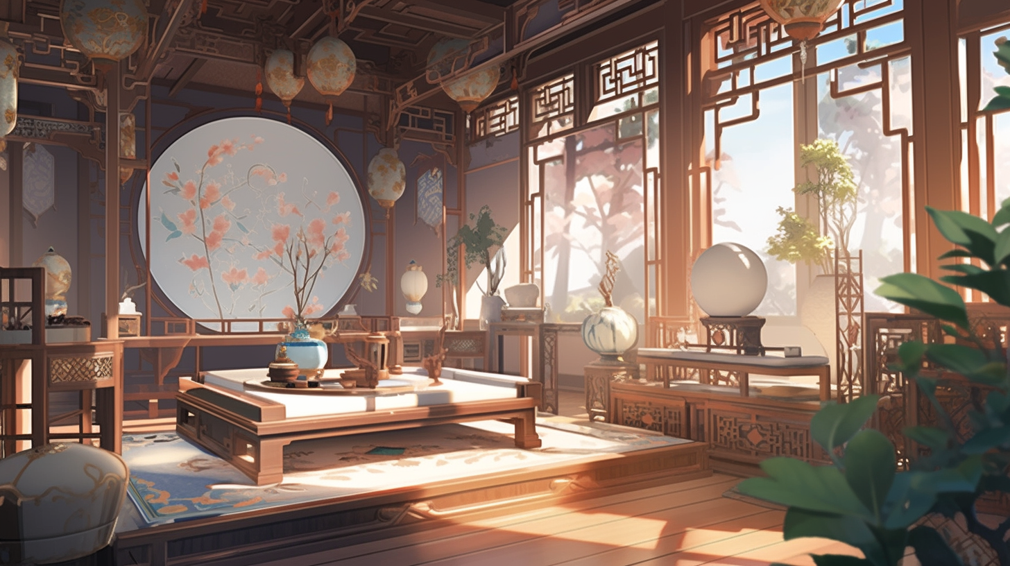 AI生成仙侠古风背景图片免费下载