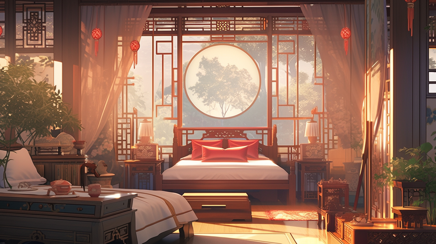 AI绘画仙侠古风背景图片