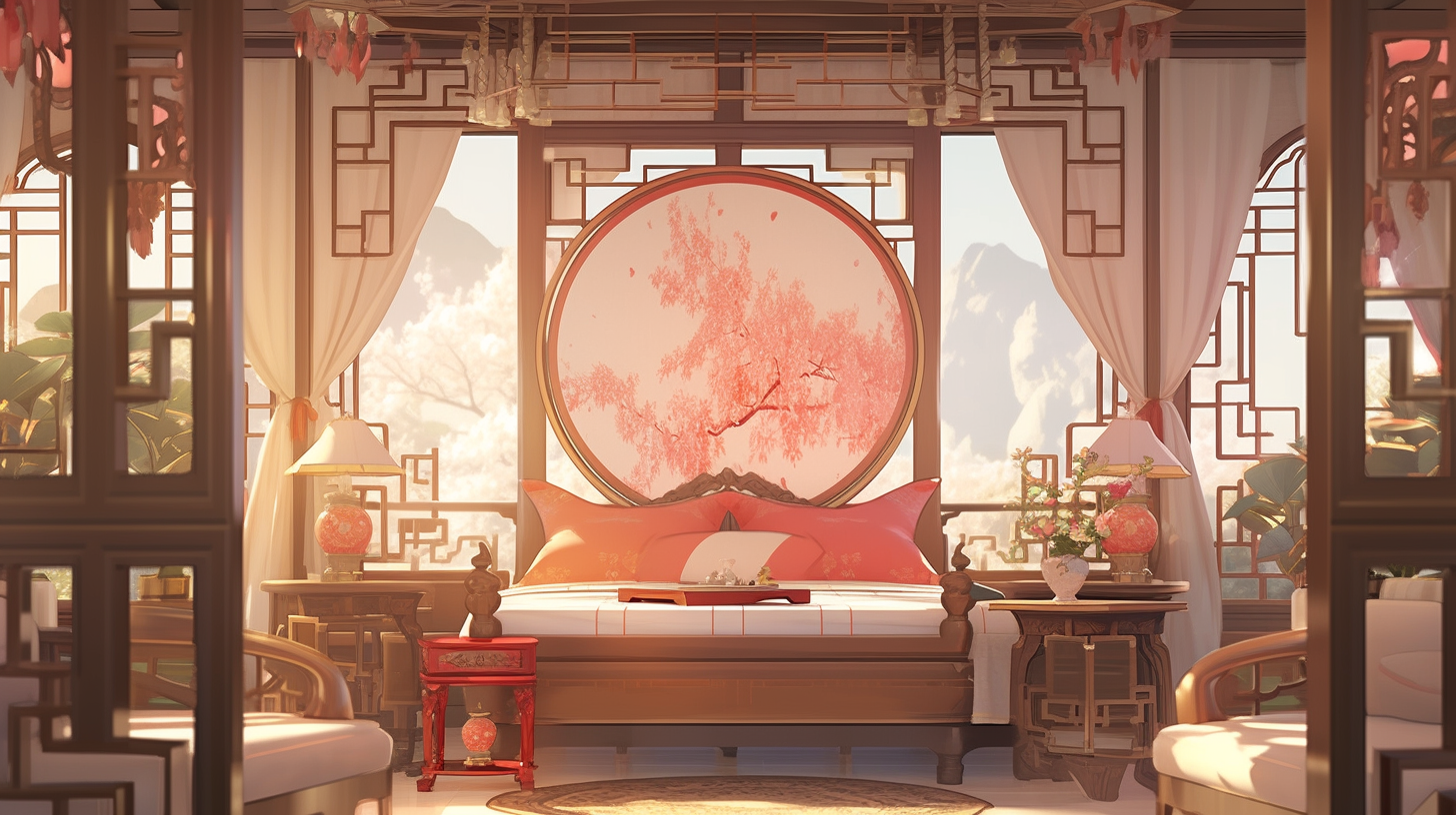 AI绘画仙侠古风背景图片