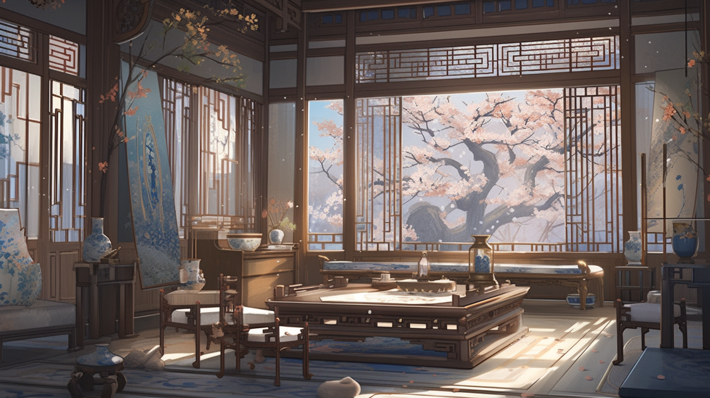 AI生成仙侠古风背景图片免费下载