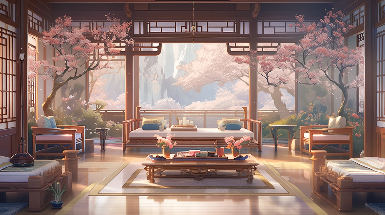 AI生成仙侠古风背景图片免费下载