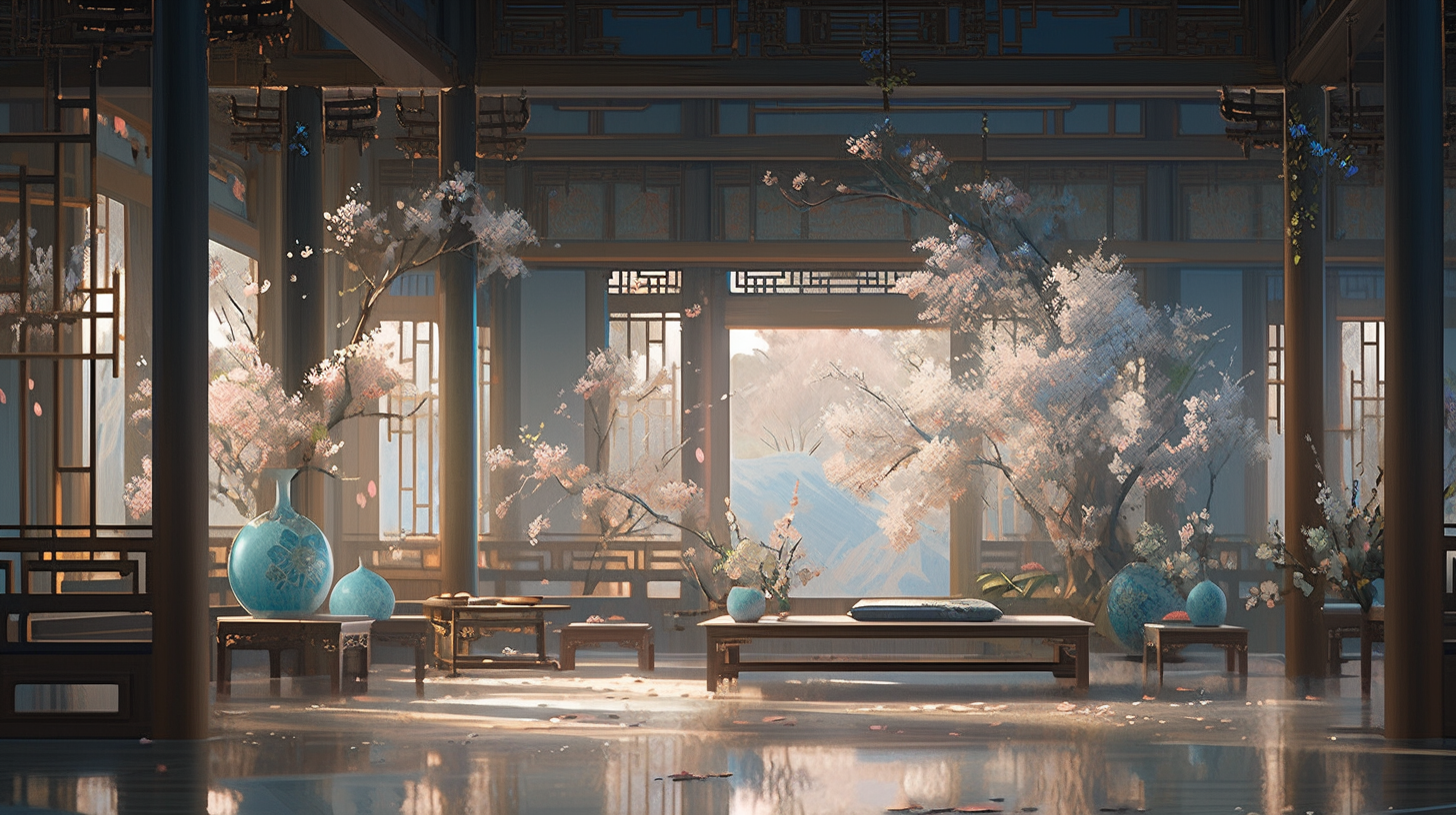 AI生成仙侠古风背景图片免费下载