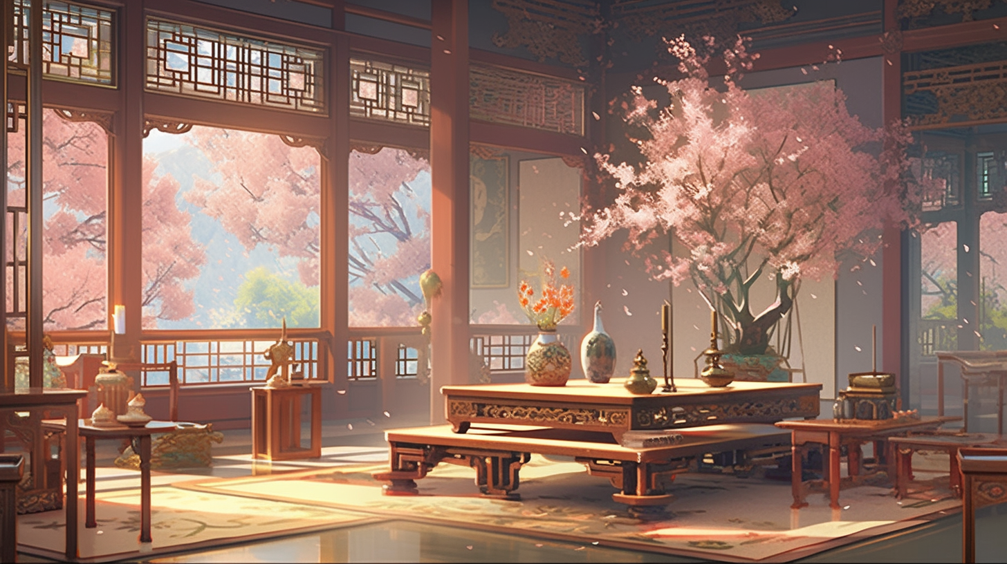 AI生成仙侠古风背景图片免费下载