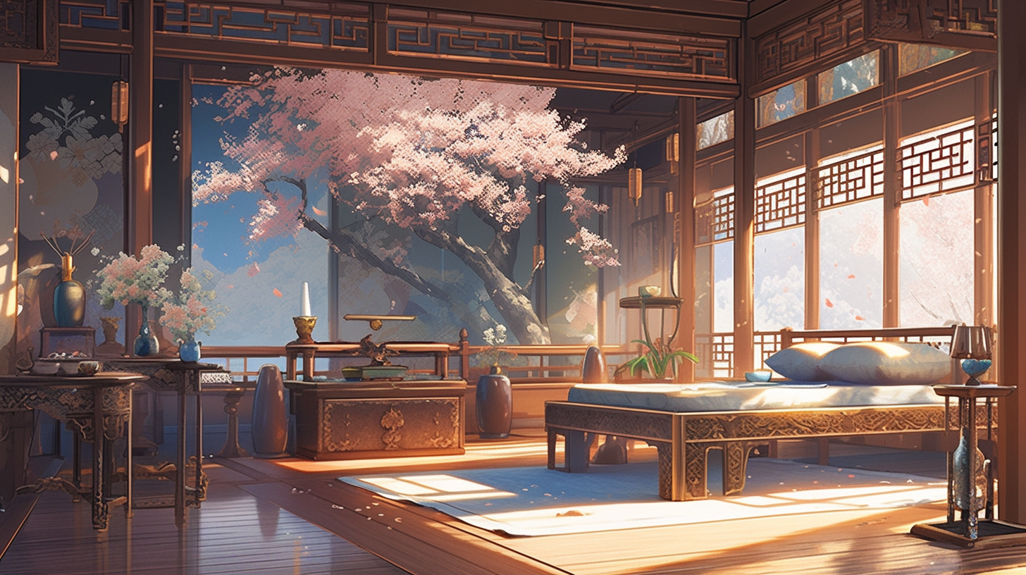 AI生成仙侠古风背景图片免费下载