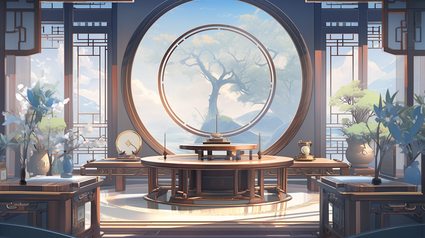 AI绘画仙侠古风背景图片