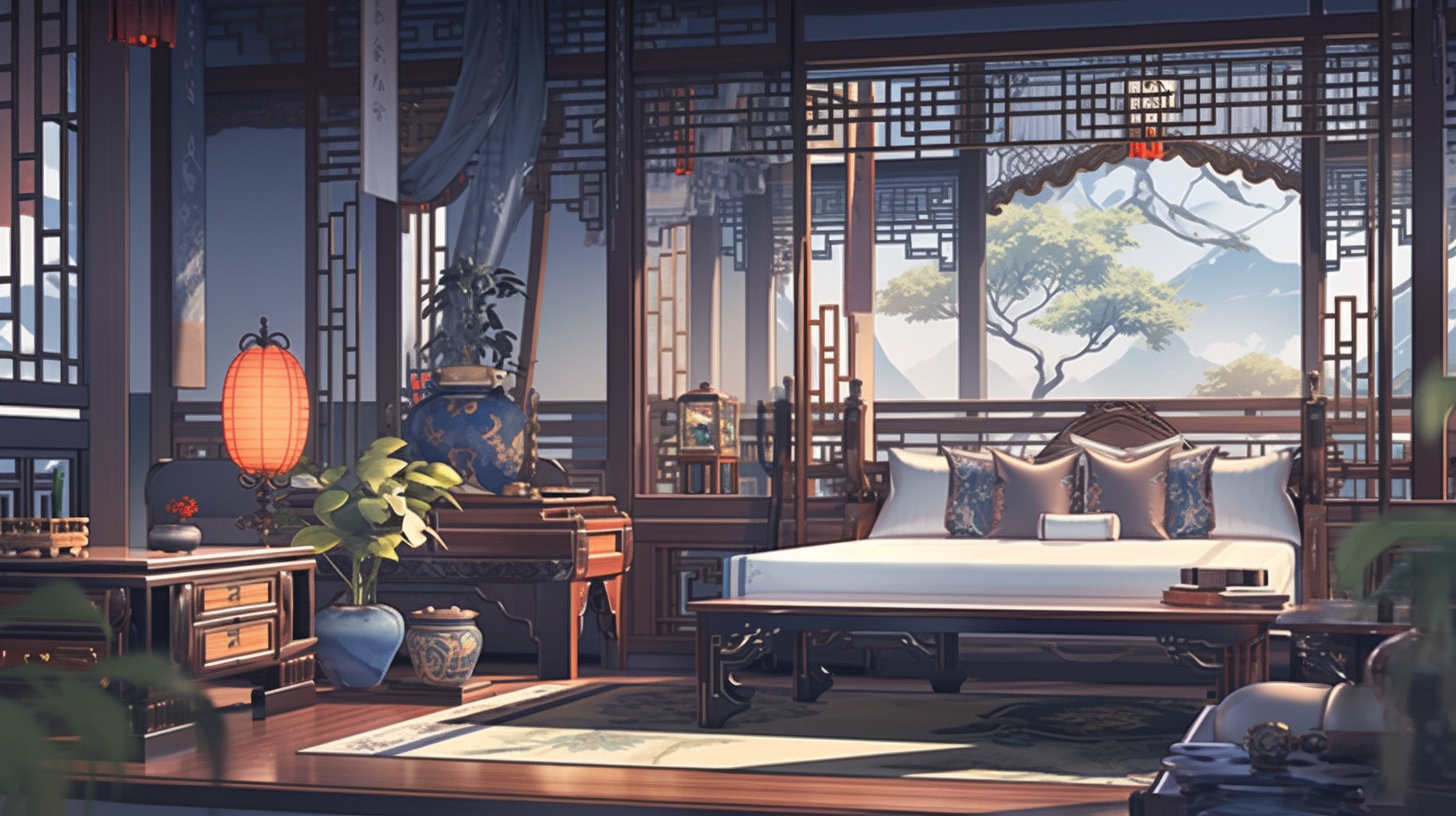 AI生成仙侠古风背景图片免费下载