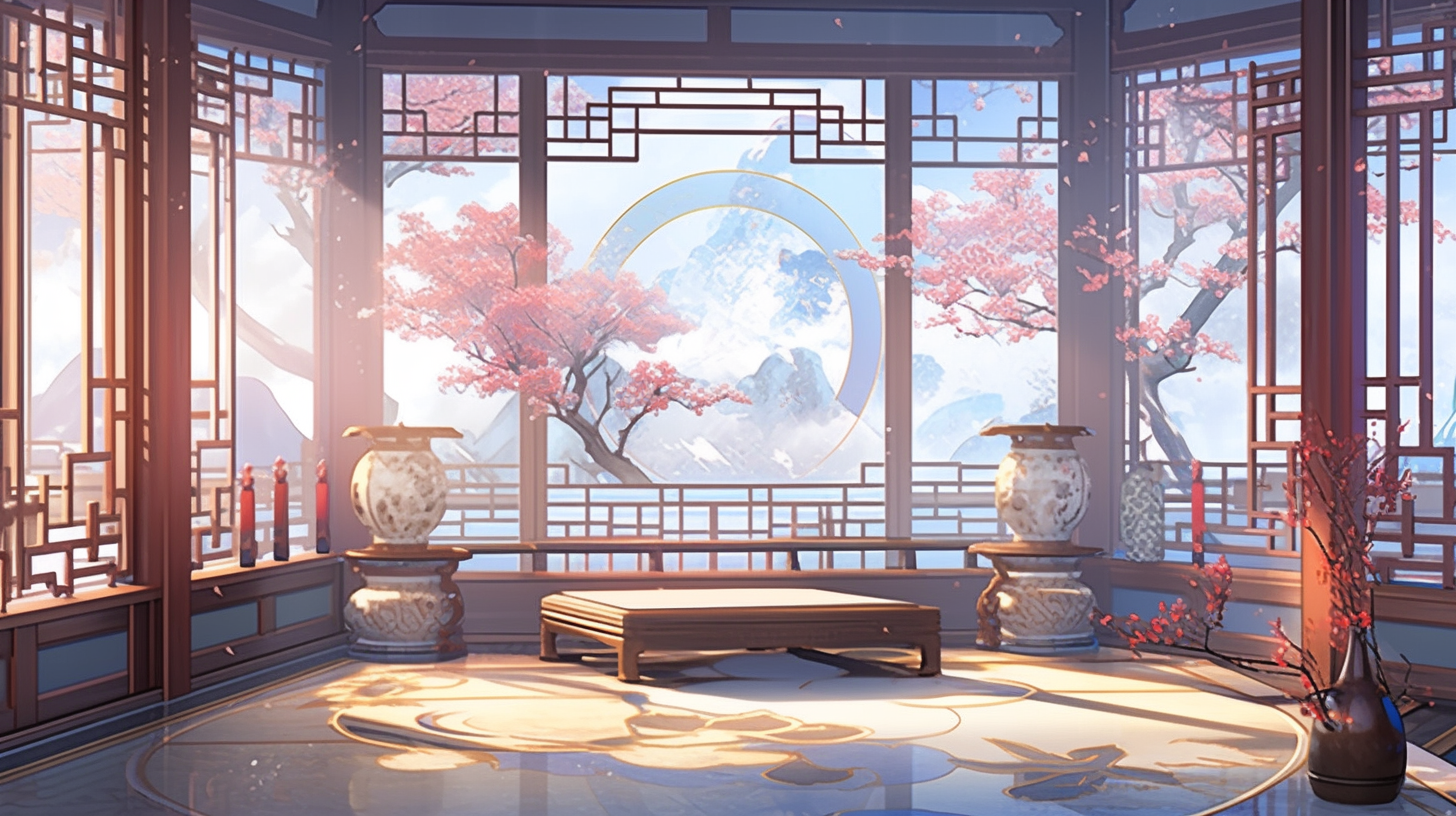 AI生成仙侠古风背景图片免费下载